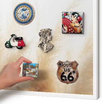 Tablero magnético de pared para imanes con marco blanco Hierbas esenciales
