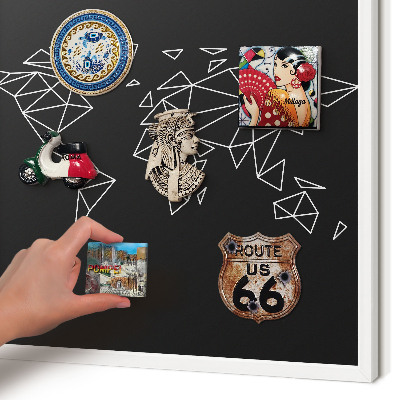 Tablero magnético metálico para souvenirs en color blanco Mapa del mundo