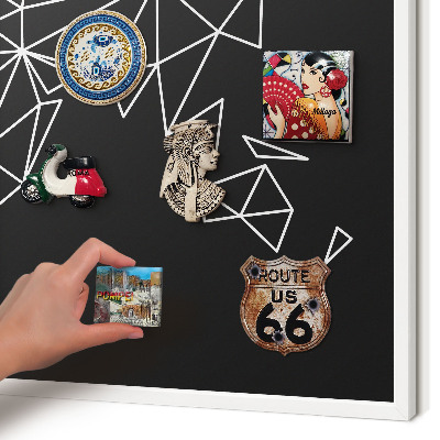 Tablero magnético metálico para souvenirs en color blanco Mapa del mundo