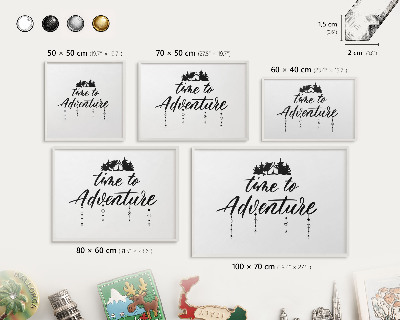 Tablero magnético metálico para souvenirs en color blanco La aventura te espera