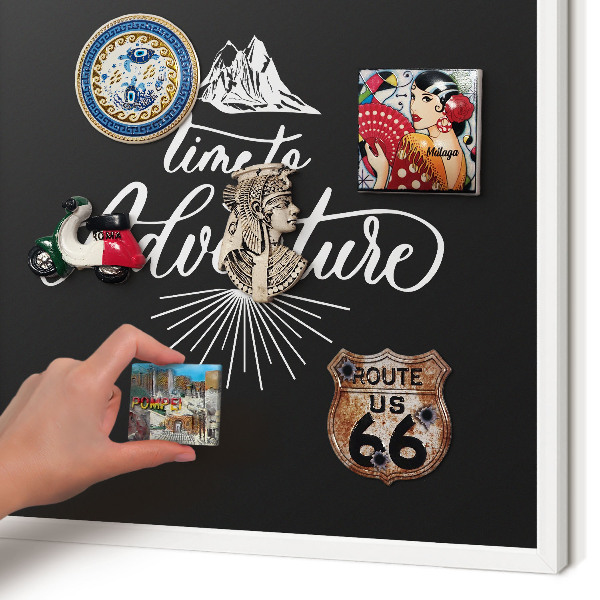 Tablero magnético de pared para imanes con marco blanco Hora de aventuras