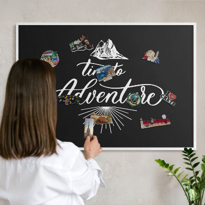 Tablero magnético de pared para imanes con marco blanco Hora de aventuras