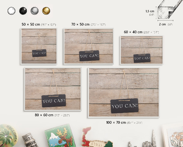 Tablero magnético metálico para souvenirs en color blanco Motivación cada día