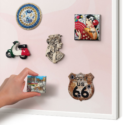 Tablero magnético de pared para imanes con marco blanco Rosa delicado