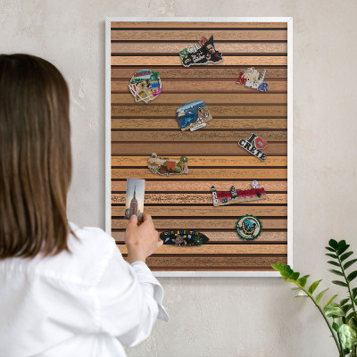 Tablero magnético de pared para imanes con marco blanco Cinturones térmicos