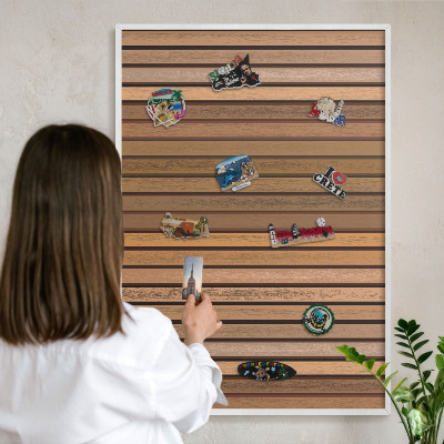 Tablero magnético de pared para imanes con marco blanco Cinturones térmicos