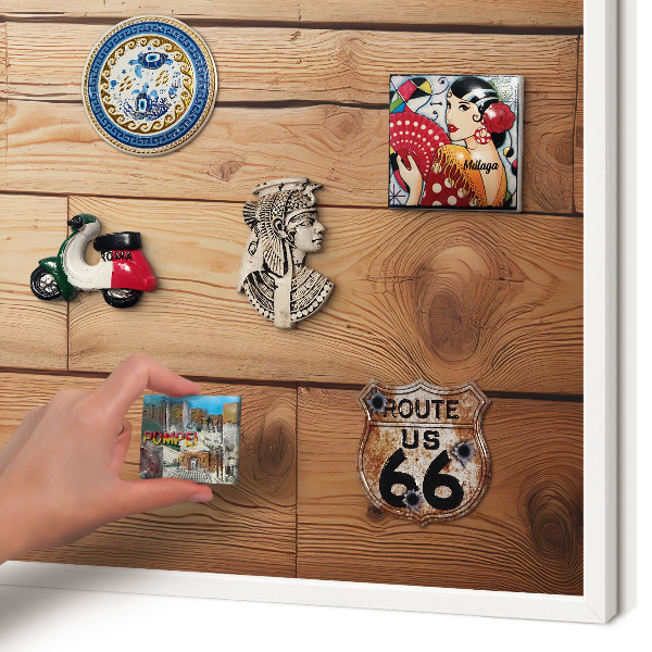 Tablero magnético metálico para souvenirs en color blanco Tablas de madera