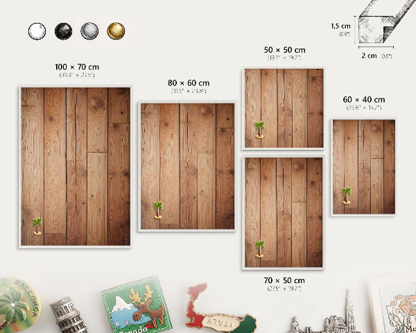 Tablero magnético metálico para souvenirs en color blanco Tablas de madera