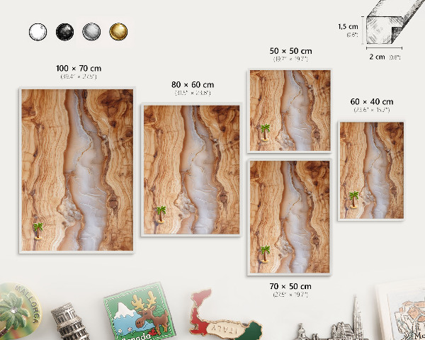 Tablero magnético de pared para imanes con marco blanco Elegancia de madera