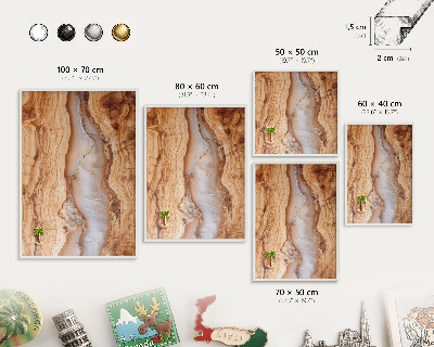 Tablero magnético de pared para imanes con marco blanco Elegancia de madera
