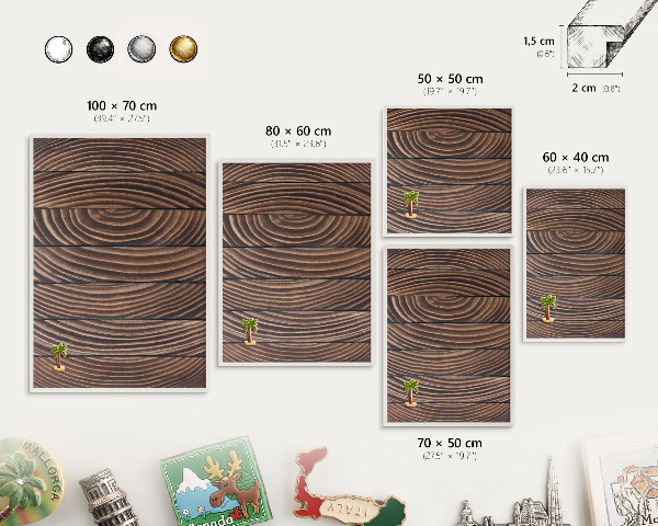 Tablero magnético de pared para imanes con marco blanco Estructura de madera
