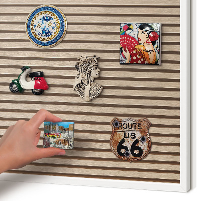 Tablero magnético metálico para souvenirs en color blanco Estructura tranquila