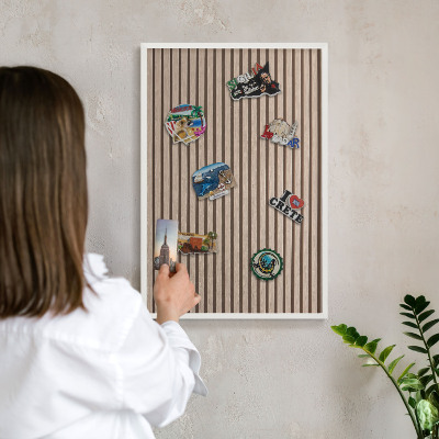 Tablero magnético metálico para souvenirs en color blanco Estructura tranquila