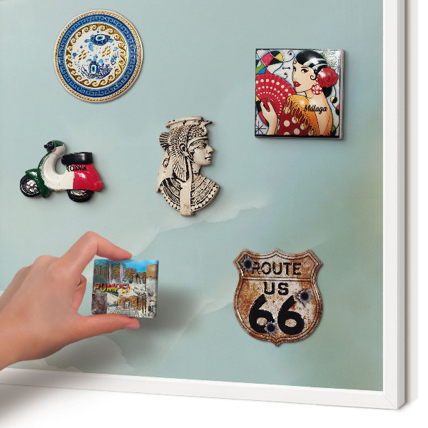 Tablero magnético de pared para imanes con marco blanco Armonía pacífica