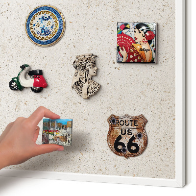 Tablero magnético de pared para imanes con marco blanco Fondo delicado