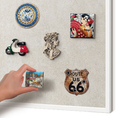 Tablero magnético metálico para souvenirs en color blanco Elegancia natural