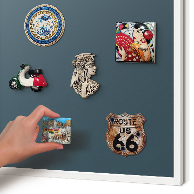 Tablero magnético metálico para souvenirs en color blanco Turquesa