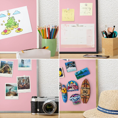Tablero magnético metálico para souvenirs en color blanco Rosa claro