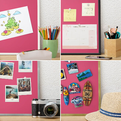 Tablero magnético de pared para imanes con marco blanco Rosa energía