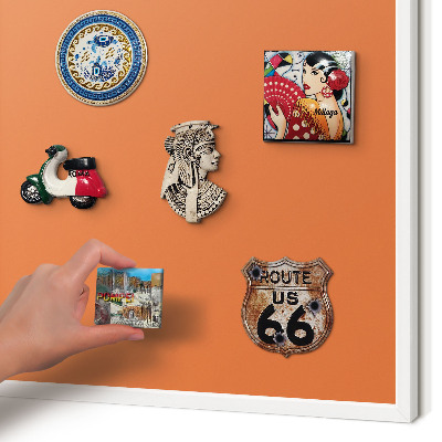 Tablero magnético de pared para imanes con marco blanco Naranja fuerte
