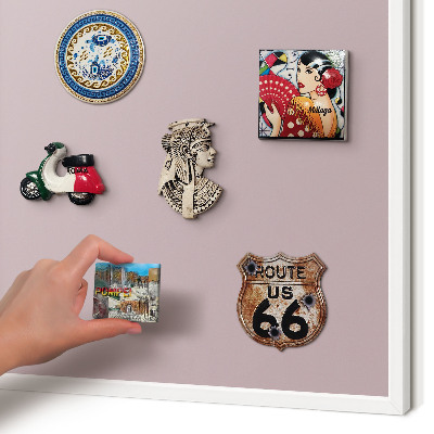 Tablero magnético de pared para imanes con marco blanco Lila pastel