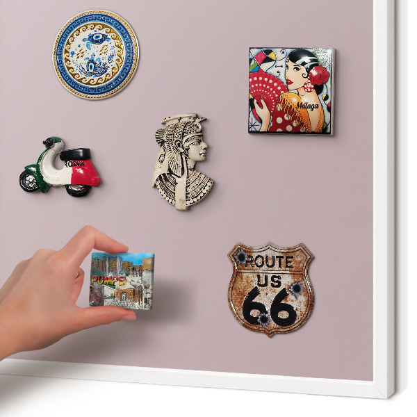 Tablero magnético de pared para imanes con marco blanco Lila pastel