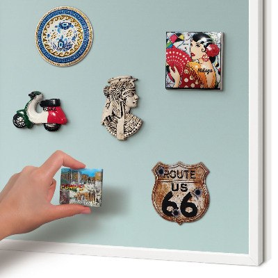 Tablero magnético de pared para imanes con marco blanco Degradado turquesa