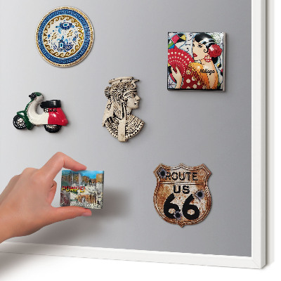 Tablero magnético de pared para imanes con marco blanco Degradado gris