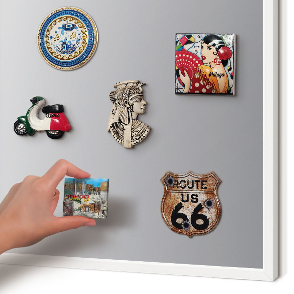 Tablero magnético de pared para imanes con marco blanco Degradado gris