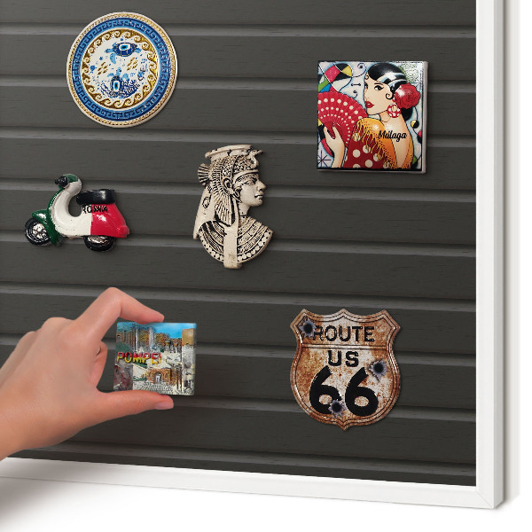 Tablero magnético metálico para souvenirs en color blanco Textura del panel