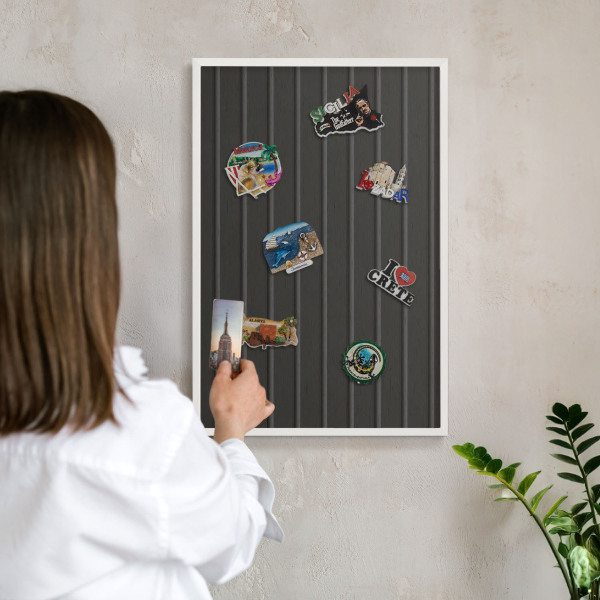 Tablero magnético metálico para souvenirs en color blanco Textura del panel