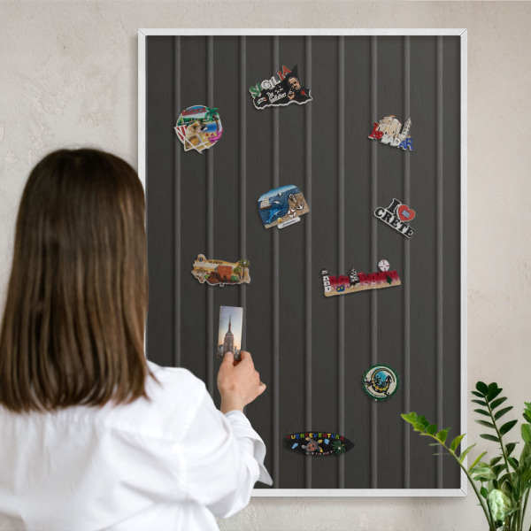 Tablero magnético metálico para souvenirs en color blanco Textura del panel