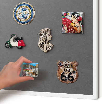 Tablero magnético metálico para souvenirs en color blanco Textura gris