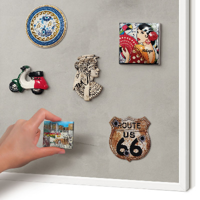 Tablero magnético de pared para imanes con marco blanco Fondo gris