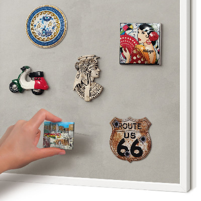 Tablero magnético de pared para imanes con marco blanco Fondo gris