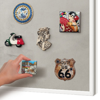Tablero magnético de pared para imanes con marco blanco Fondo gris