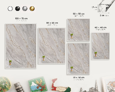 Tablero magnético metálico para souvenirs en color blanco Elegancia del mármol