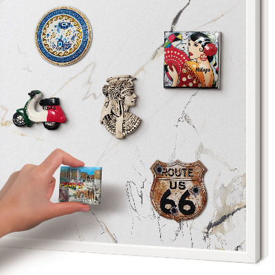 Tablero magnético de pared para imanes con marco blanco Elegancia moderna
