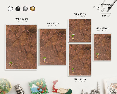 Tablero magnético metálico para souvenirs en color blanco Estructura de piedra