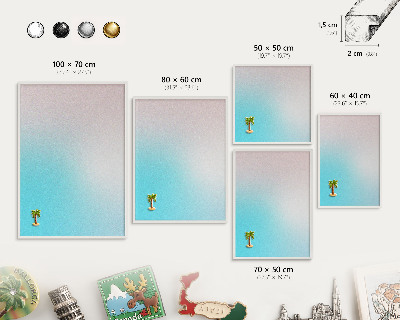 Tablero magnético de pared para imanes con marco blanco Abstracción en tonos pastel