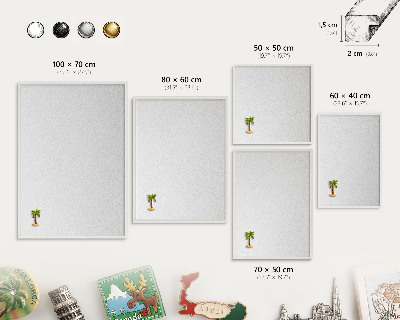 Tablero magnético metálico para souvenirs en color blanco Textura blanca