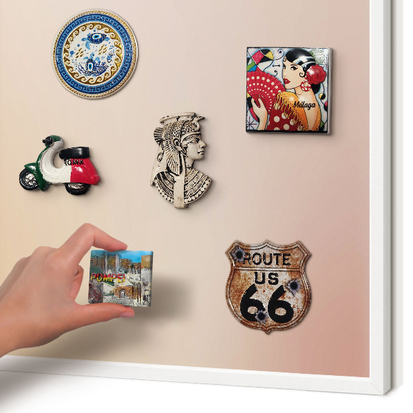 Tablero magnético de pared para imanes con marco blanco Beige suave