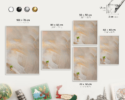 Tablero magnético metálico para souvenirs en color blanco Abstracción elegante