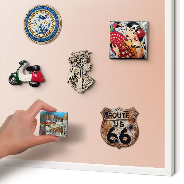 Tablero magnético de pared para imanes con marco blanco Encanto pastel