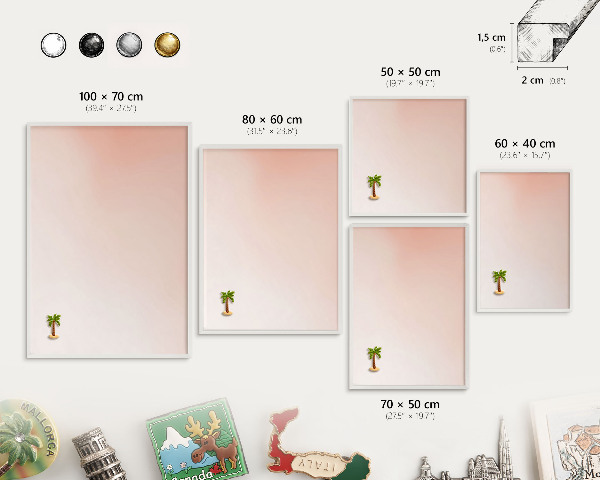 Tablero magnético de pared para imanes con marco blanco Encanto pastel