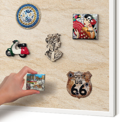 Tablero magnético de pared para imanes con marco blanco Elegancia natural