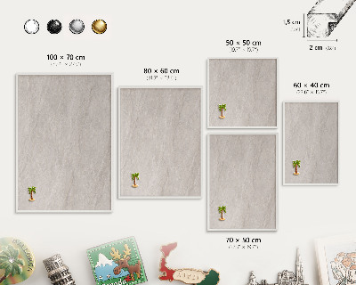 Tablero magnético de pared para imanes con marco blanco Elegancia delicada