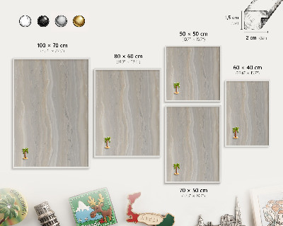 Tablero magnético de pared para imanes con marco blanco Textura de mármol