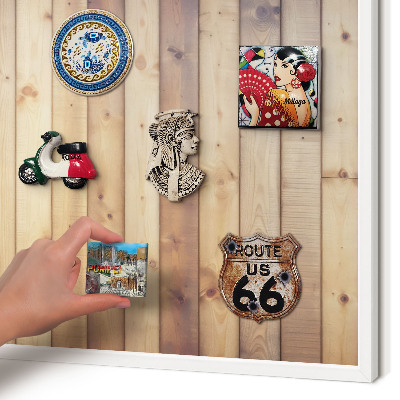 Tablero magnético metálico para souvenirs en color blanco Tablas de madera