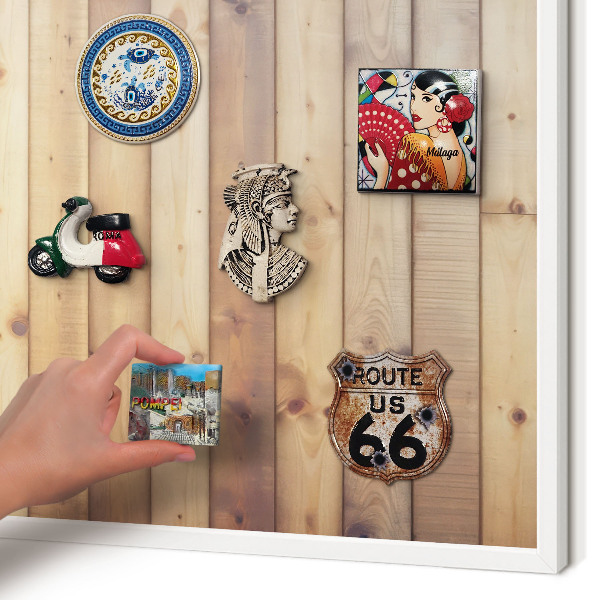Tablero magnético metálico para souvenirs en color blanco Tablas de madera